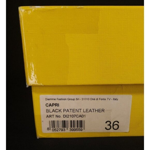 Diemme Capri Black Patent Leather Boot Size 36 6 Black New - Picture 11 of 15